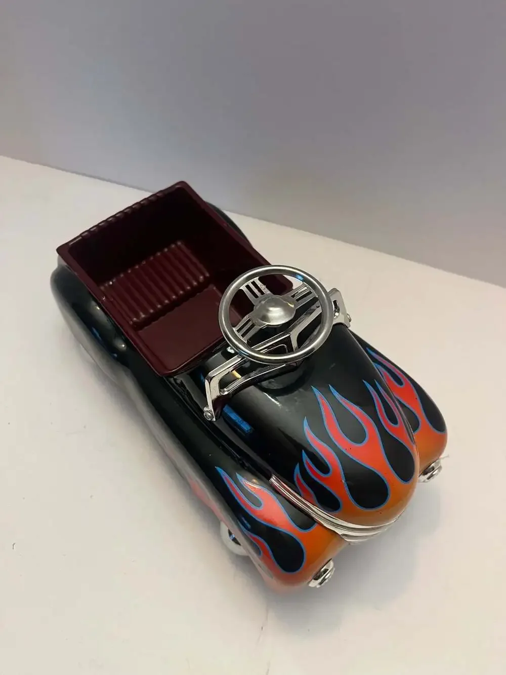 Teleflora Hot Rod Metal Tin Car Planter